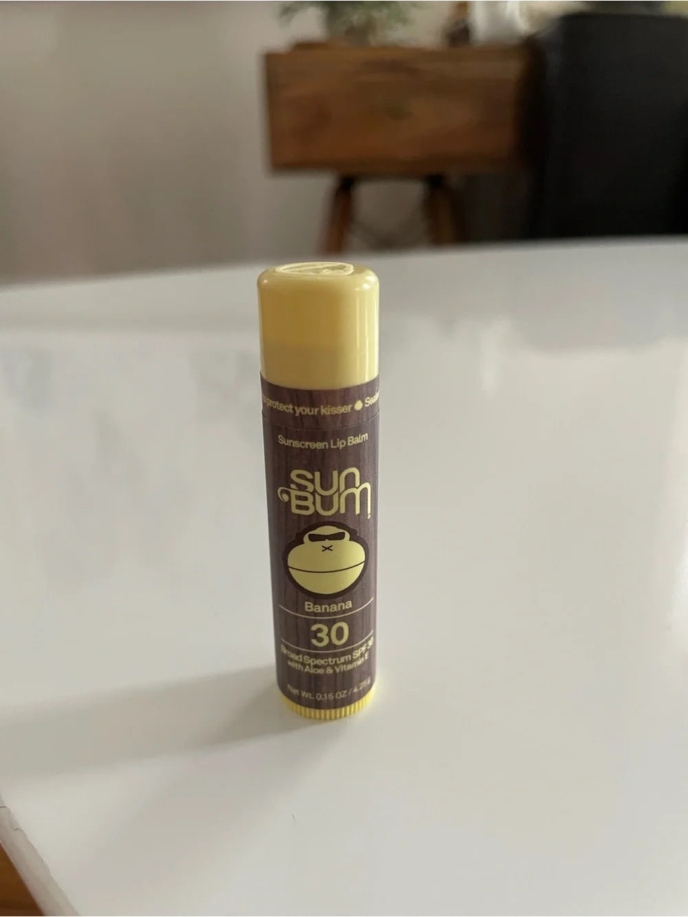 Sun Bum Banana Lip Balm Stick SPF 30 Broad Spectrum w/ Aloe & Vitamin E 0.15oz